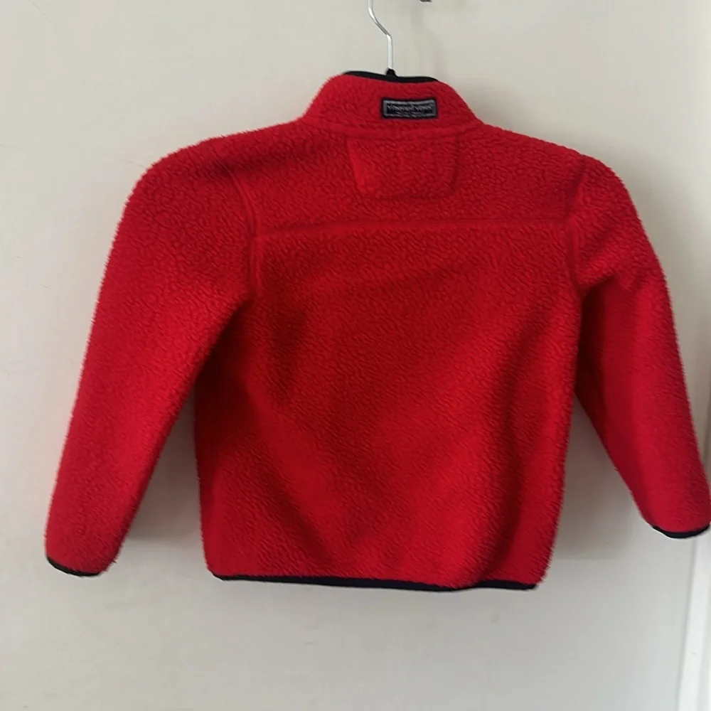 Vineyard Vines Red Navy Sherpa Pullover